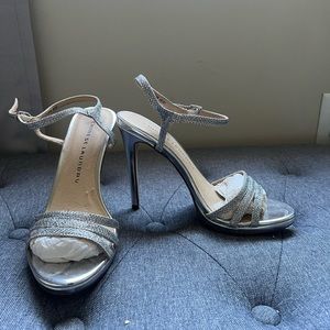 Chinese Laundry Strappy Silver Dress Heel